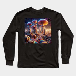 trippy mushrooms Long Sleeve T-Shirt